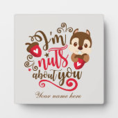Plaque Photo noix sur vous écureuil ajouter nom (Devant)