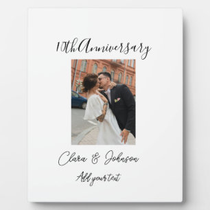 Plaque Photo nom de couple de photo de 10e anniversaire de mari