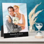 Plaque Photo Nom de la photo de mariage (Côté)