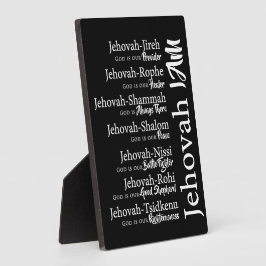 Plaque Photo Nom de l'Éternel (Côté)