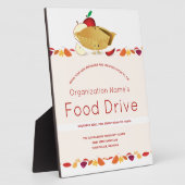 Plaque Photo Nom de l'organisation de la collecte de nourriture (Côté)