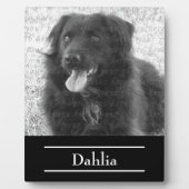 Plaque Photo Nom de votre chien Modèle photo Keepsaké (Devant)