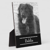 Plaque Photo Nom de votre chien Modèle photo Keepsaké (Côté)