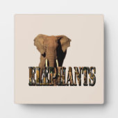 Plaque Photo Nom Des Éléphants Fabriqués À Partir D'Eléphants, (Devant)