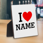 Plaque Photo Nom du coeur