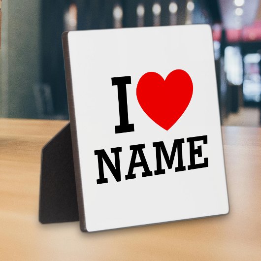 Plaque Photo Nom du coeur