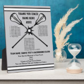 Plaque Photo Nom du joueur Lacrosse Coach Cadeaux, Couleur de l (Côté)