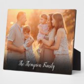 Plaque Photo Nom du script photo de votre famille préférée (Côté)