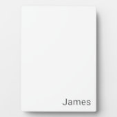 Plaque Photo Nom modifiable minimal simple ou autre texte (Devant)