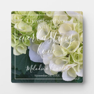 Plaque Photo Nom personnalisé Verset biblique floral Amour éter