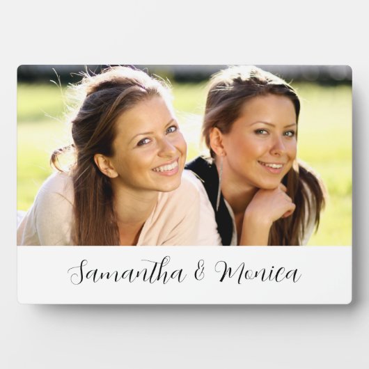 Plaque Photo Nom photo personnalisé (Devant)