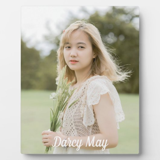 Plaque Photo Nom photo simple (Devant)