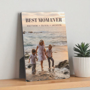 Plaque Photo Noms d'enfants modernes Personnalisé Meilleure Mam
