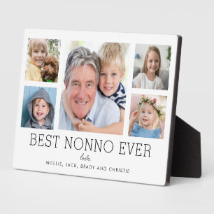 Plaque Photo Nonno Grand-Père Petits-Enfants Photo Collage