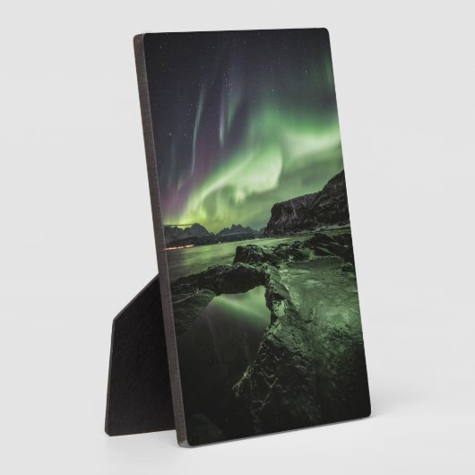Plaque Photo Northern Lights Norvège (Côté)