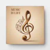 Plaque Photo Note de clic musicale de texte personnalisé (Devant)