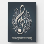 Plaque Photo Note de clic musicale de texte personnalisé (Devant)
