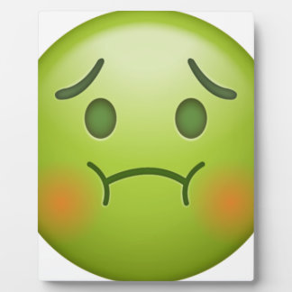 Plaque Photo Note de maladie Emoji visage