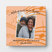 Plaque Photo Notes de musique élégantes pour couples Saint-Vale (Devant)