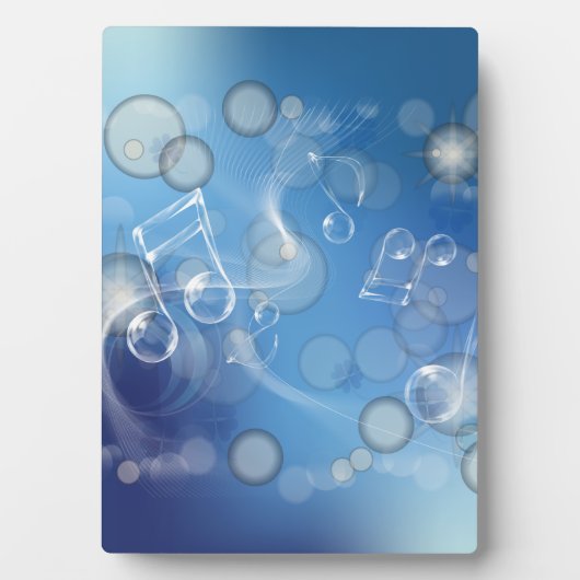 Plaque Photo Notes musicales en verre d'Imaginaire (Devant)