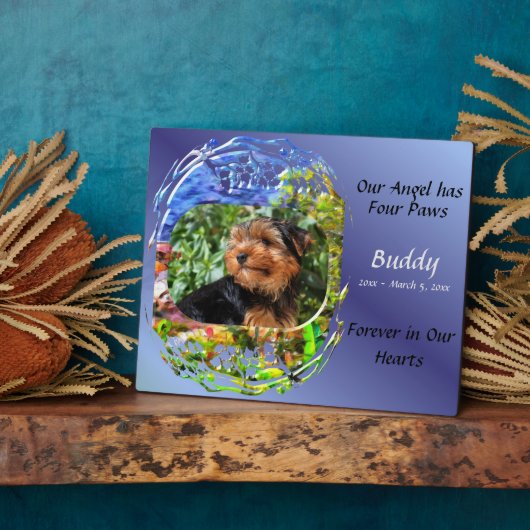 Plaque Photo Notre ange a quatre pattes Vue sur le parcours pan (Côté)