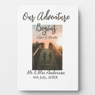 Plaque Photo Notre aventure commence photo d'amour de couple &