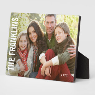 Plaque Photo Notre cadre photo personnalisé de famille