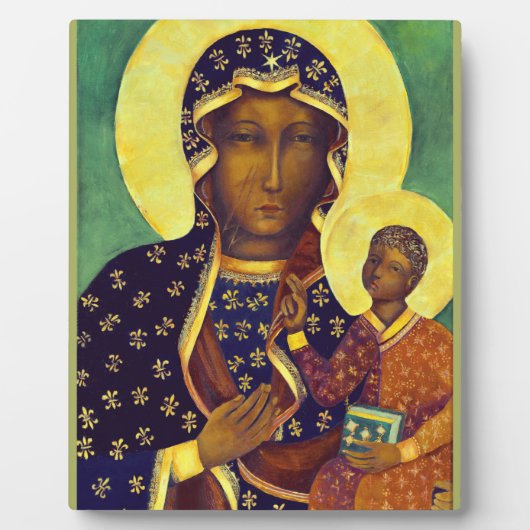 Plaque Photo Notre dame de Czestochowa Black Madonna Pologne Ic (Devant)