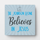 Plaque Photo Notre famille croit en Jésus (Devant)