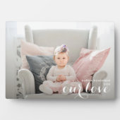 Plaque Photo NOTRE LOVE Script Tabletop Easel Photo (Devant)