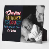 Plaque Photo Notre première Fête des pères - Une obligation int (Côté)