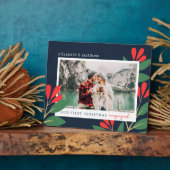 Plaque Photo Notre première photo de Noël Engagé de Foliage Mod (Côté)