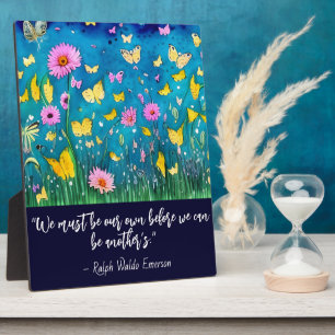 Plaque Photo Nous Devons Être Notre Propre Citation Florale Tab