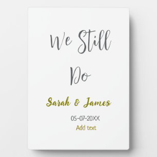 Plaque Photo Nous faisons toujours des noces de mariage simple