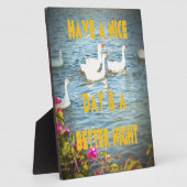 Plaque Photo Nous laissons toujours nos clients heureux et sati (Côté)