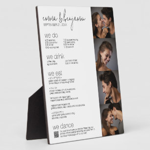 Plaque Photo Nous le faisons - Tout en un BW - QR - 4 Photos - 