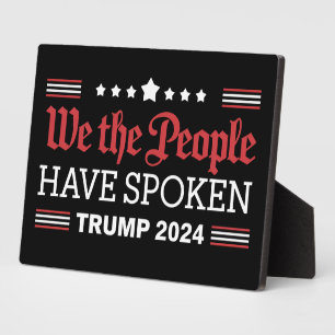 Plaque Photo Nous Le Peuple Avons Parlé Trump 2024