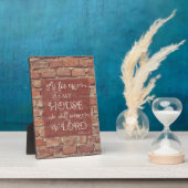 Plaque Photo Nous Serons le Seigneur - Josué 24:15 (Côté)