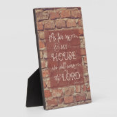 Plaque Photo Nous Serons le Seigneur - Josué 24:15 (Côté)