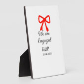 Plaque Photo Nous sommes engagés ajouter nom lettre rouge arc t (Côté)