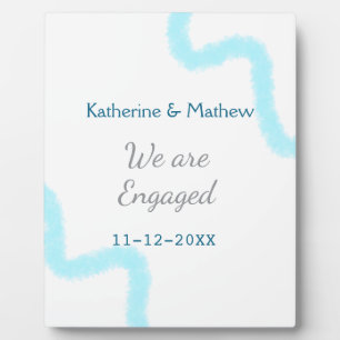 Plaque Photo Nous sommes engagés bleu gris aquarelle spirale st