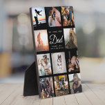 Plaque Photo Nous t'aimons DAD Cool moderne Fête des pères élég<br><div class="desc">On t'aime papa ! Un beau cadeau de Fête des pères moderne : Une plaque de collage photo Instagram sur mesure tendance avec votre message personnel et les noms pour le meilleur papa jamais. C'est la version noire.</div>