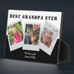 Plaque Photo Nous t'aimons Grand-Père Collage Photo Personnalis<br><div class="desc">Nous t'aimons Grand-Père Collage Photo Personnalisé</div>