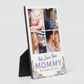 Plaque Photo Nous t'aimons maman Floral Photo (Côté)