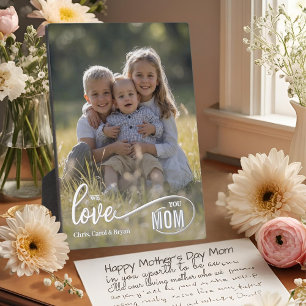 Plaque Photo Nous t'aimons Maman Photo Cadeau de Fête des Mères