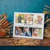 Plaque Photo Nous t'aimons Papa Noms Photo Collage II (Côté)