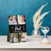 Plaque Photo Nous t'aimons Papa Photo Collage Moderne (Côté)