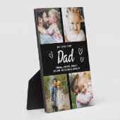 Plaque Photo Nous t'aimons Papa Photo Collage Moderne (Côté)
