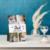 Plaque Photo Nous t'aimons Papa Photo Collage Moderne (Côté)