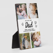 Plaque Photo Nous t'aimons Papa Photo Collage Moderne (Côté)